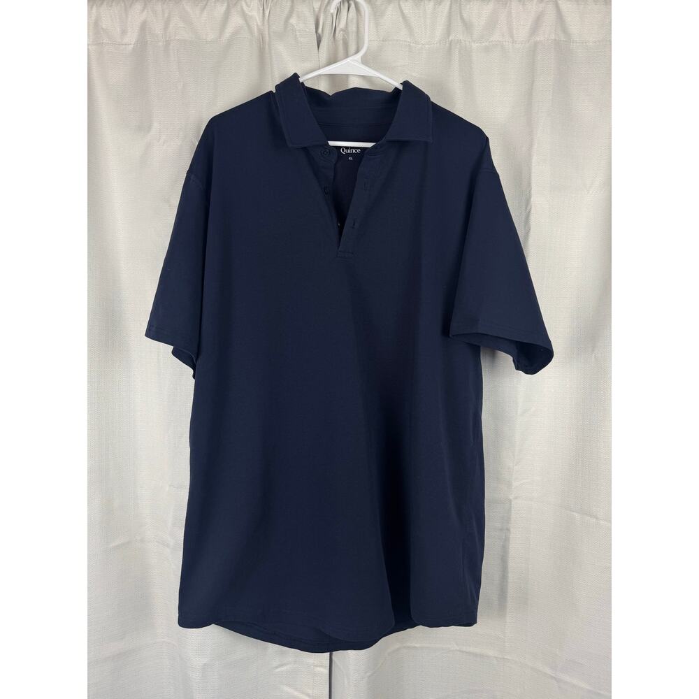 Quince Polo Shirt XL Organic Cotton Stretch Navy Quiet Luxury - Picture 1 of 4